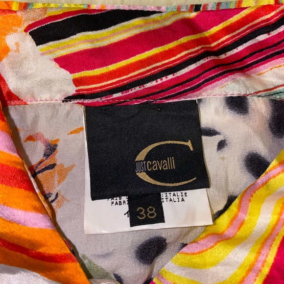 Don’t like to iron? Crinkled Silk Blouse | Cavalli - Picture 5 of 11